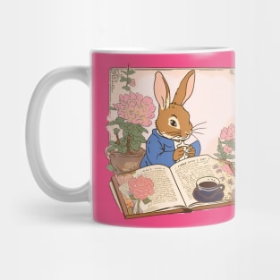 Read a Book with Coffee and Flemish Giant Rabbit Bunny Mug